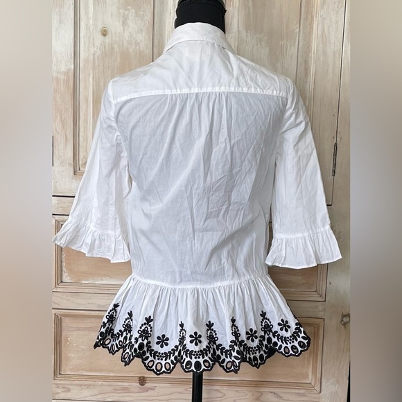 Kate Spade Short Sleeve Cutwork Top - Picture 2 of 6